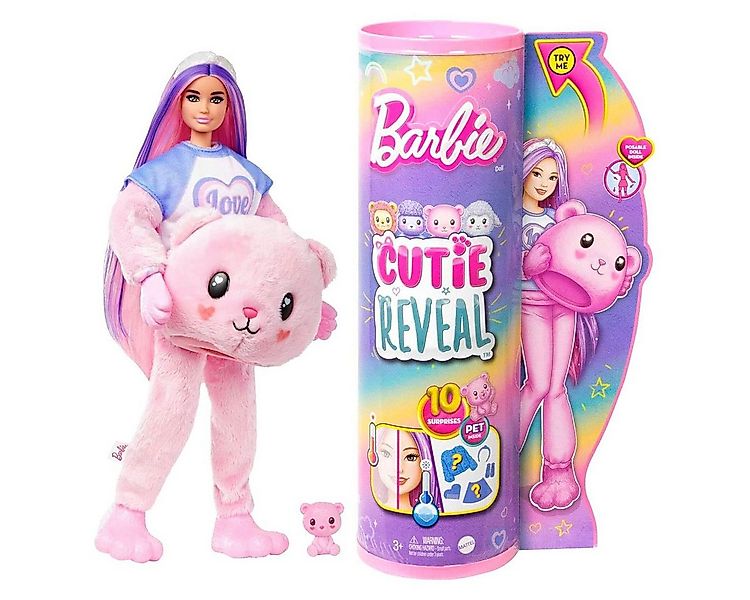 Mattel® Puppen Accessoires-Set Mattel HKR04-Barbie-Cutie Reveal-Puppe+Kostü günstig online kaufen