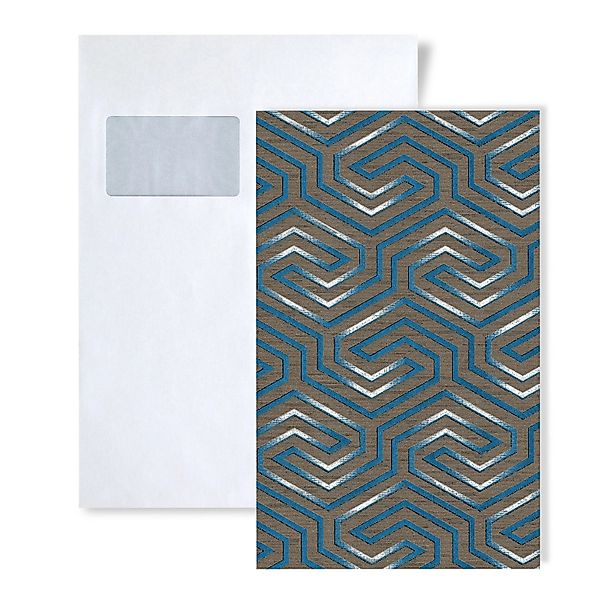 EDEM 1 MUSTERSTÜCK BRAVO S-84114BR92 DIN A4 MUSTER Geometrische Vliestapete günstig online kaufen