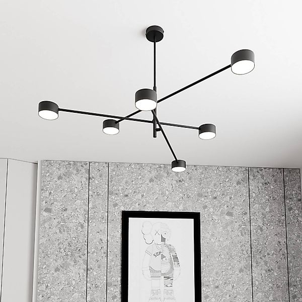 Pendellampe Natsu, Länge 84 cm, Metall, 6-flg. günstig online kaufen