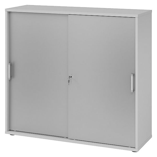 bümö Aktenschrank office Schiebetürenschrank Dekor: Grau/Silber - Griffe: C günstig online kaufen
