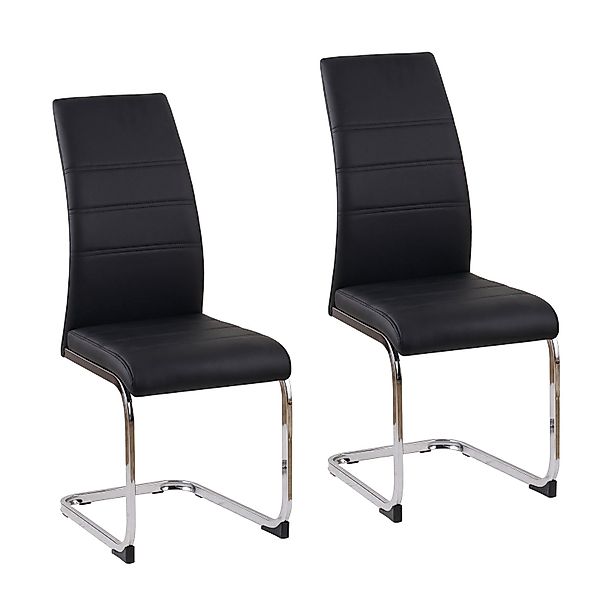 HTI-Living Freischwinger Schwingstuhl SallyC PU Schwarz günstig online kaufen