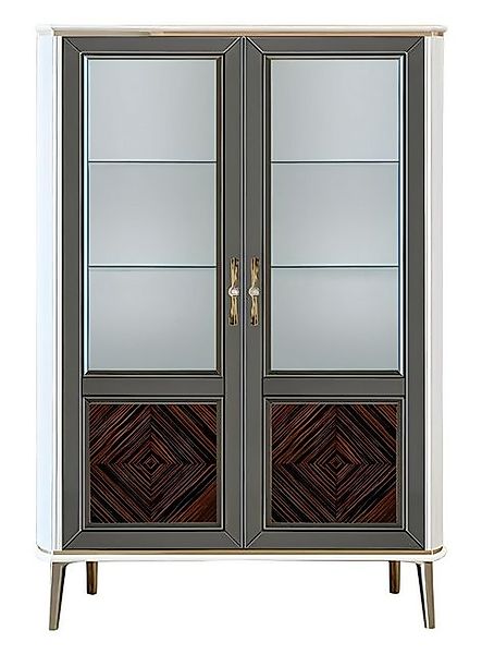 JVmoebel Vitrine Vitrine Luxus Schrank Weiß Holz Schränke Wohnzimmer Glassc günstig online kaufen