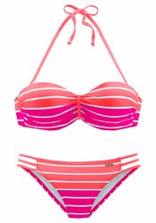 Venice Beach Bügel-Bandeau-Bikini im trendigen Streifen-Look günstig online kaufen
