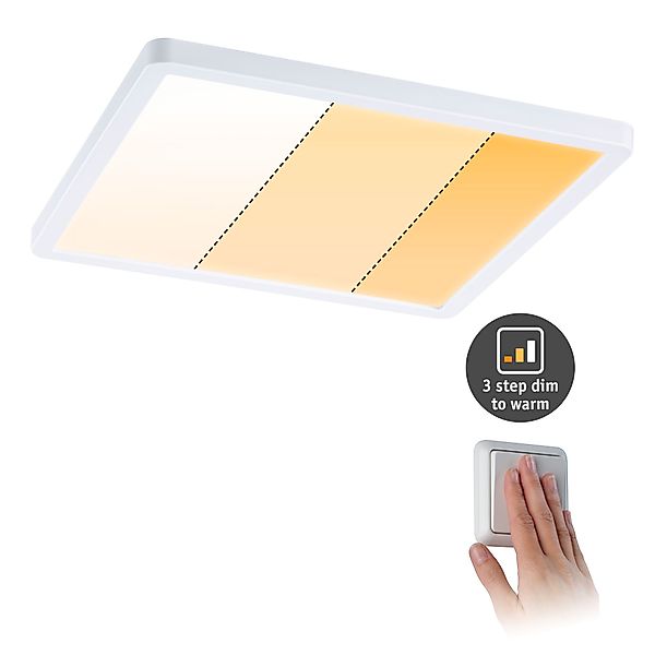 Paulmann "VariFit LED Einbaupanel Dim to Warm Areo IP44 eckig 230x230mm 16W günstig online kaufen