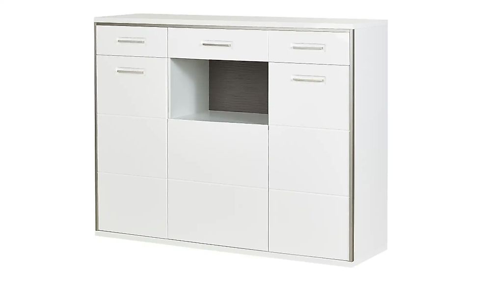 uno Highboard  Setto ¦ weiß ¦ Maße (cm): B: 154 H: 121 T: 45.0 Kommoden & S günstig online kaufen