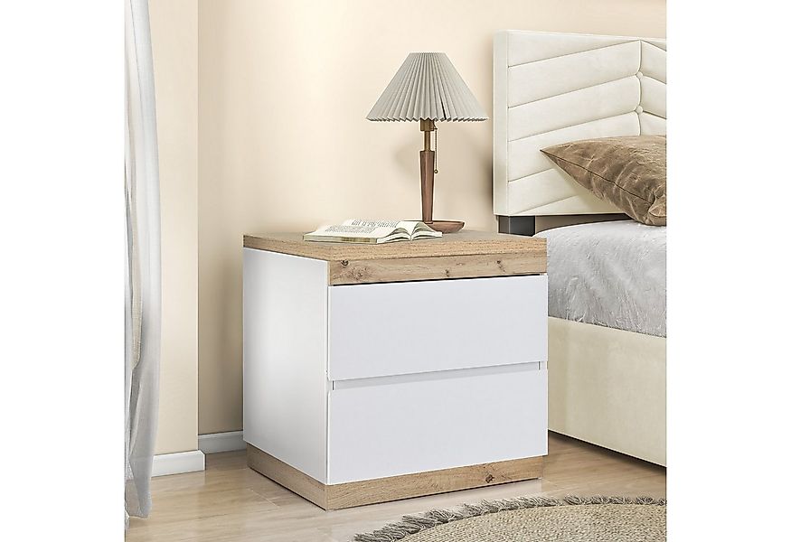 Celya Nachtschrank Nachttisch Nachtkommode mit zwei Schubladen (1er Set) fü günstig online kaufen