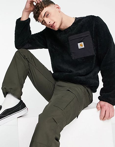 Carhartt WIP – Jackson – Sweatshirt aus Flor-Fleece in Schwarz günstig online kaufen
