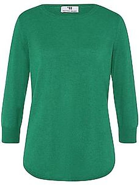 Rundhals-Pullover aus Seide und Kaschmir Peter Hahn Seide/Kaschmir grün günstig online kaufen