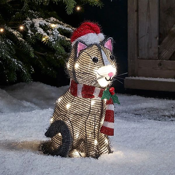 LED Weihnachtsfigur außen Katze günstig online kaufen