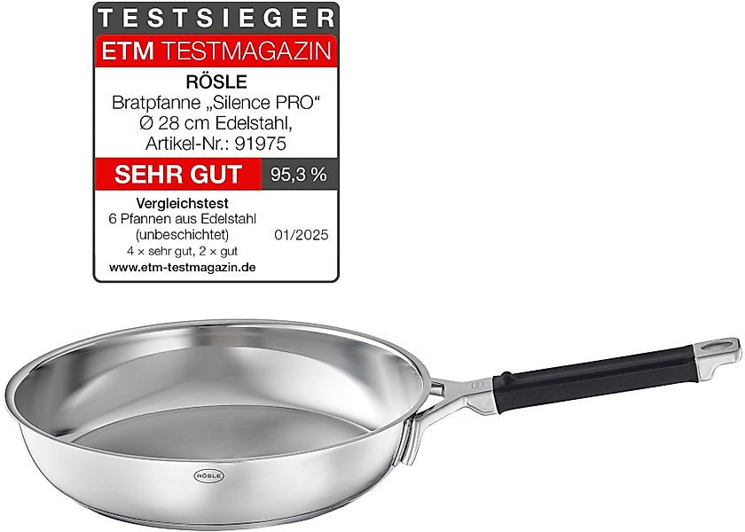 RÖSLE Bratpfanne »SILENCE PRO«, Edelstahl 18/10, (1 tlg.), Universalpfanne, günstig online kaufen