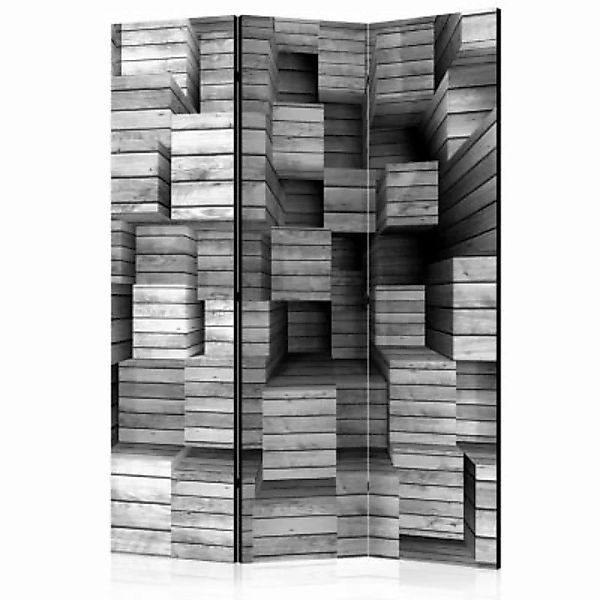 artgeist Paravent Grey Precision [Room Dividers] schwarz/weiß Gr. 135 x 172 günstig online kaufen