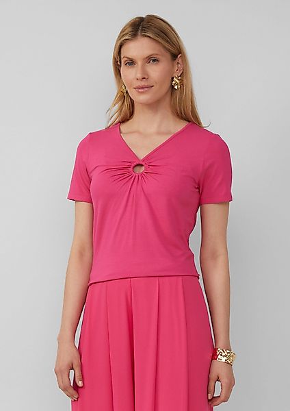 s.Oliver Kurzarmshirt T-Shirt T-Shirt aus Viskosestretch günstig online kaufen