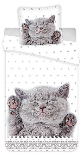 Carbotex Bettwäsche Katze - Bettwäsche-Set mit Katzenbaby-Motiv, 135x200 & günstig online kaufen