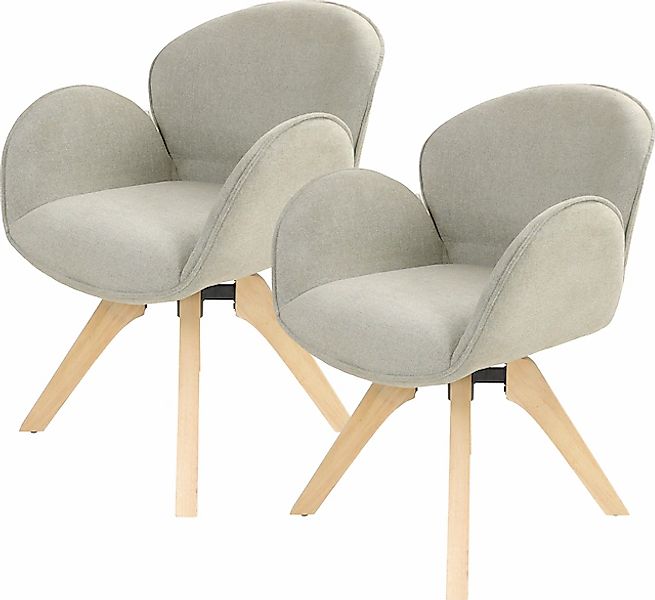 TOM TAILOR HOME Armlehnstuhl »WINGS ARMCHAIR« (Set) 2 Stk. Chenille mit Arm günstig online kaufen