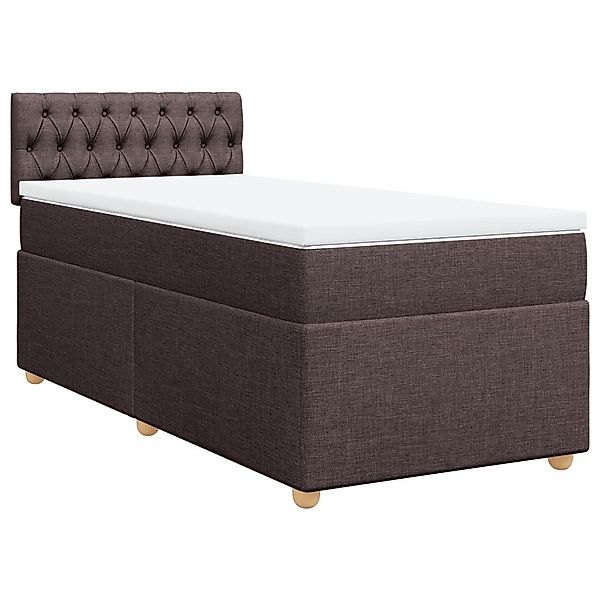 vidaXL Bett Boxspringbett mit Matratze Dunkelbraun günstig online kaufen