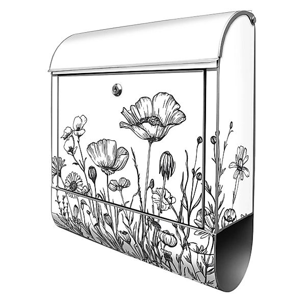 Banjado Design Briefkasten Silber Pulverbeschichtet 39x47x14cm 2 Schlüssel günstig online kaufen