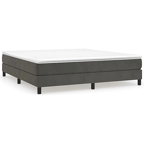 vidaXL Boxspringbett mit Matratze Dunkelgrau 160x200 cm Samt1399849 günstig online kaufen