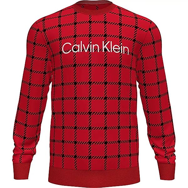 Calvin Klein Underwear Sweatshirt XL Window Pane / Printed Rustic Red günstig online kaufen