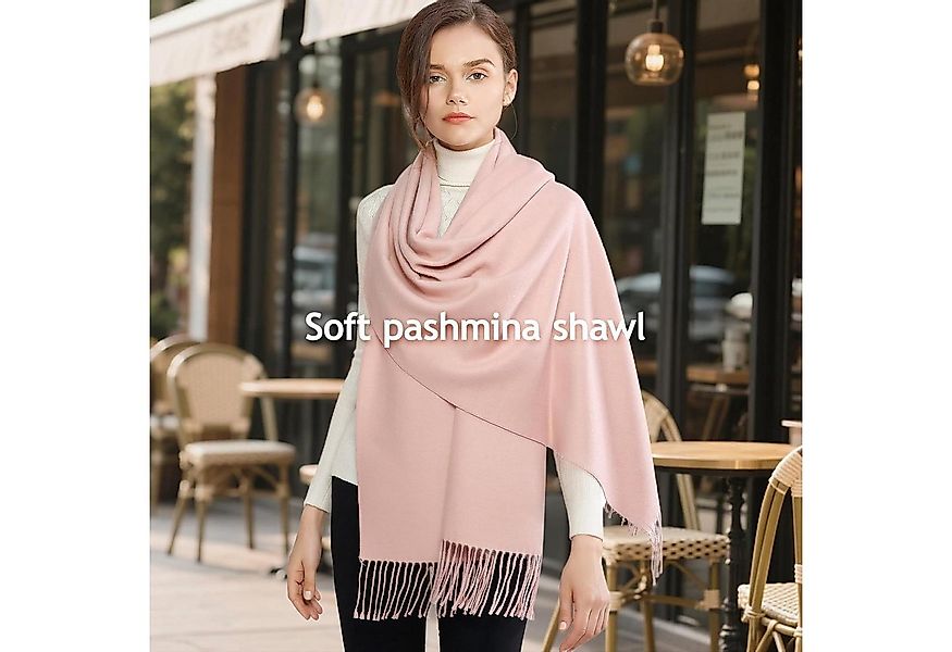 Coonoor Modeschal Warmer Winter Modeschal, Fransenschal, Damen Kaschmirscha günstig online kaufen