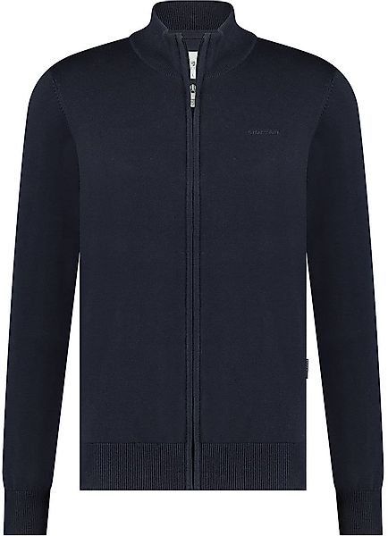 State Of Art Strickjacke Plain Navy - Größe 4XL günstig online kaufen