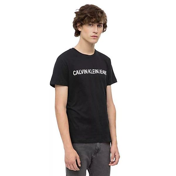 Calvin Klein Jeans Logo Kurzärmeliges T-shirt 2XL CK Black günstig online kaufen
