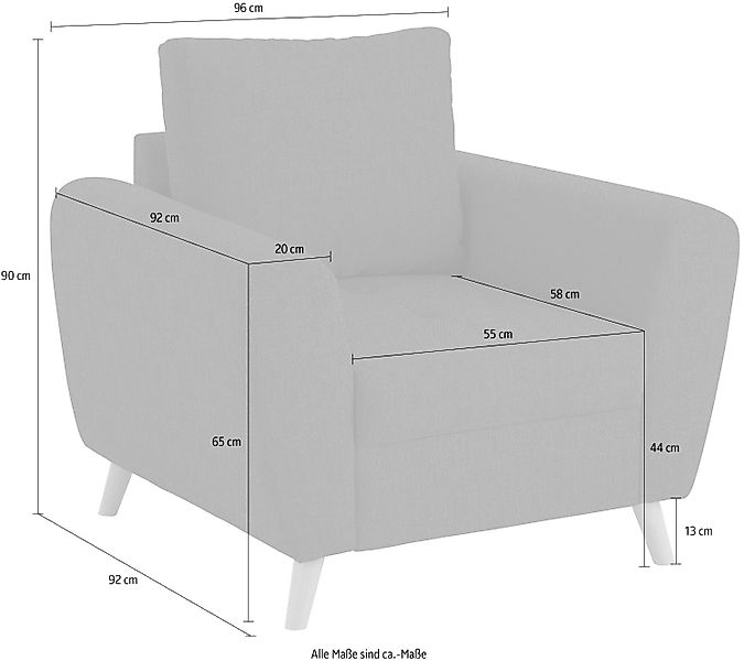 Home affaire Sessel »Penelope Luxus«, mit besonders hochwertiger Polsterung günstig online kaufen