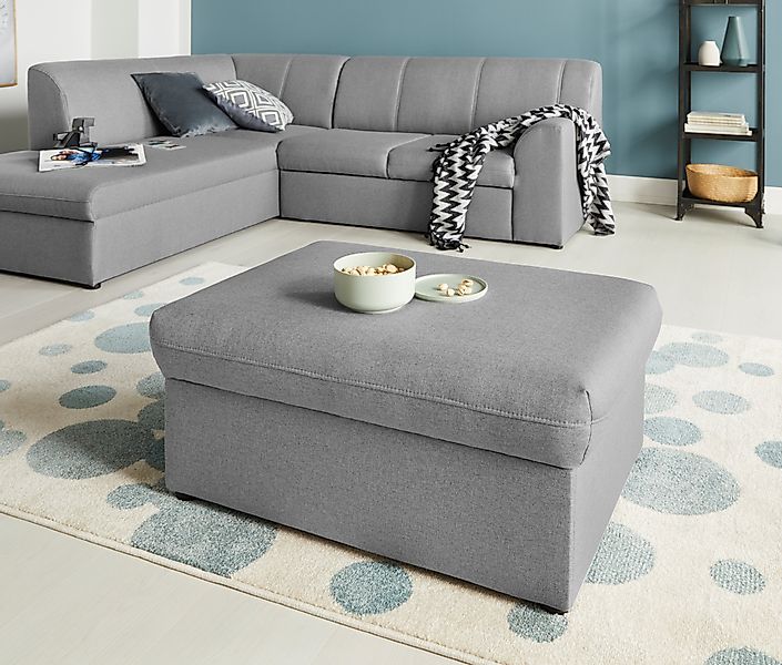 DOMO collection Hocker Topper, mit Wellenunterfederung, günstig online kaufen