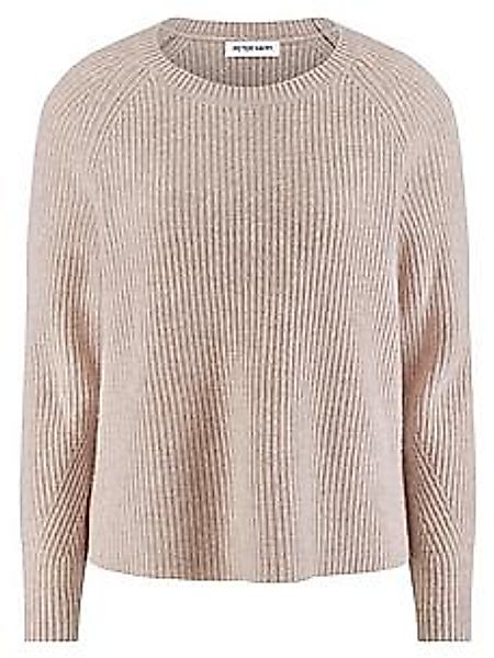 Rundhals-Pullover Kaschmir Peter Hahn beige günstig online kaufen