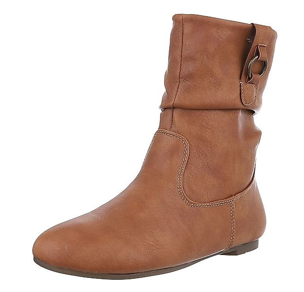 Ital-Design Damen Freizeit Stiefelette (88519470) Blockabsatz Flache Stiefe günstig online kaufen