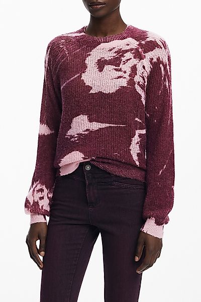 Desigual Strickpullover Rosa Damenpullover mit Rundhalsausschnitt günstig online kaufen
