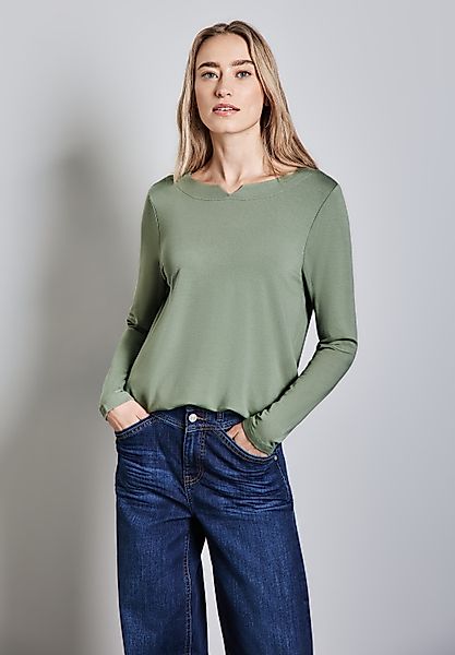 STREET ONE Langarmshirt mit Elastiksaum günstig online kaufen