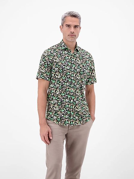 LERROS Kurzarmhemd "1/2 Hemd aus 100 % Baumwolle, floral bedruckt" günstig online kaufen