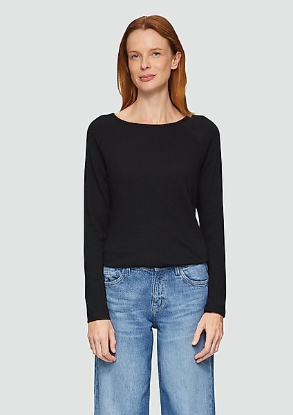 s.Oliver Langarmshirt T-Shirt Langarmshirt mit Flammgarnstruktur günstig online kaufen