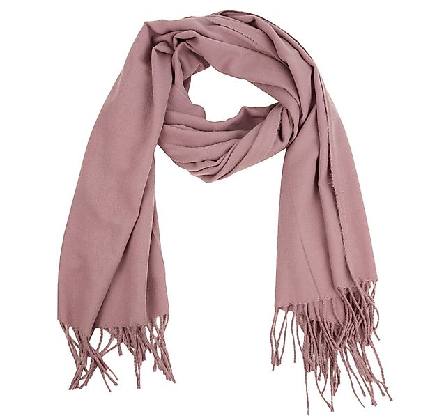 MIRROSI Modeschal weicher und warmer Unifarbe Schal mit Fransen, 70x180cm, günstig online kaufen