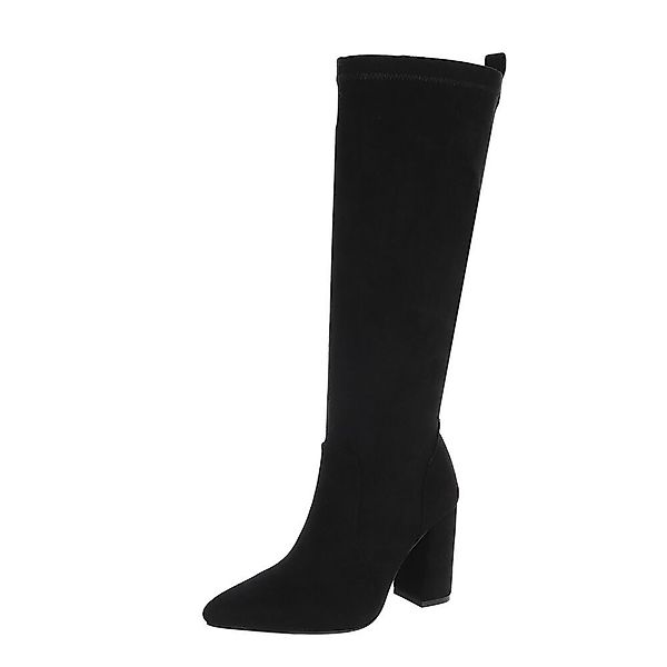 Ital-Design Damen Elegant High-Heel-Stiefel (87124805) Blockabsatz günstig online kaufen