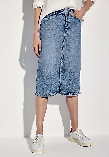 STREET ONE Jeansrock, mit Schlitz vorne günstig online kaufen