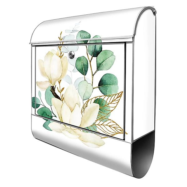 Banjado Design Briefkasten Silber Pulverbeschichtet 39x47x14cm 2 Schlüssel günstig online kaufen