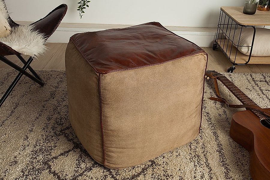 riess-ambiente Sitzhocker MUSTANG 45cm dunkelbraun / günstig online kaufen