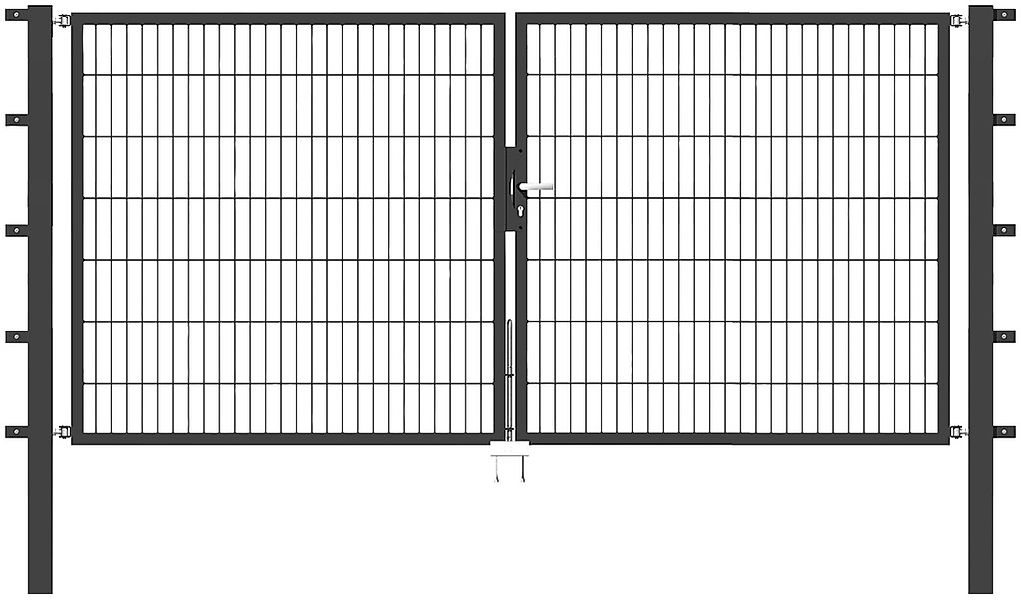 Alberts Zaundoppeltür "Flexo" 300 cm Breite (150cm + 150cm), in versch. Höh günstig online kaufen