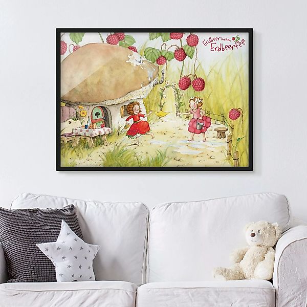 Bild mit Rahmen Kinderzimmer - Querformat Erdbeerinchen Erdbeerfee - Unter günstig online kaufen