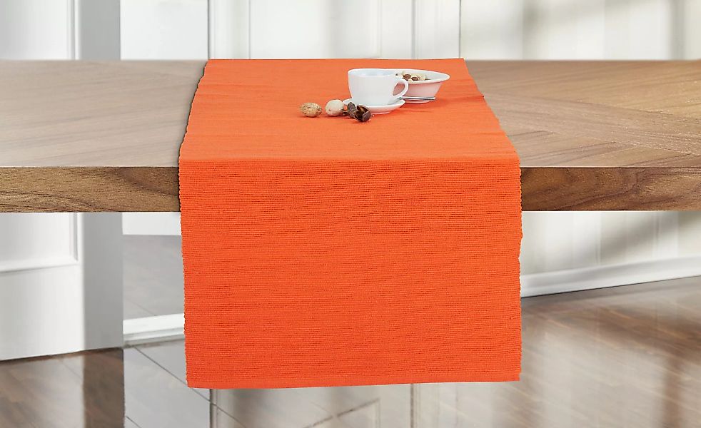 HOME STORY Tischläufer  Bella - orange - Reine Baumwolle - 40 cm - Sconto günstig online kaufen