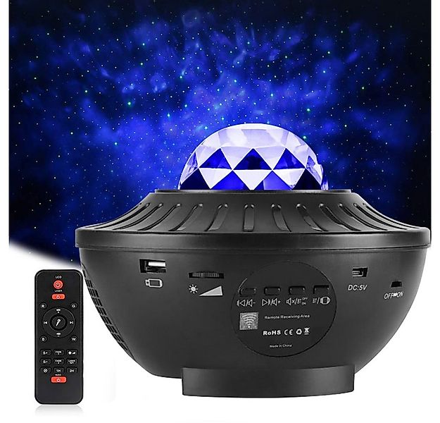 Rosnek LED Nachtlicht Wasserwellen, Bluetooth, Music Player, USB, Geschenke günstig online kaufen