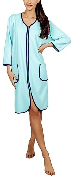 Aquarti Damenbademantel Damen Bademantel Morgenmantel Reißverschluss günstig online kaufen