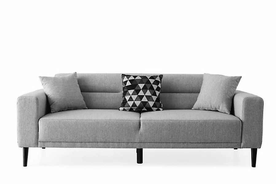 JVmoebel 3-Sitzer Grau Dreisitzer Couch Polstersofa Sofa 3 Sitzer Klassisch günstig online kaufen