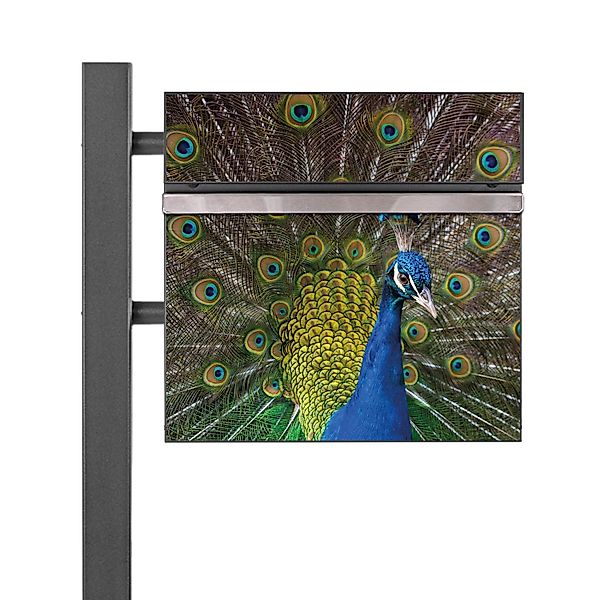 Banjado Standbriefkasten Anthrazit 45x120x16.5cm Groß Inkl. Montagematerial günstig online kaufen
