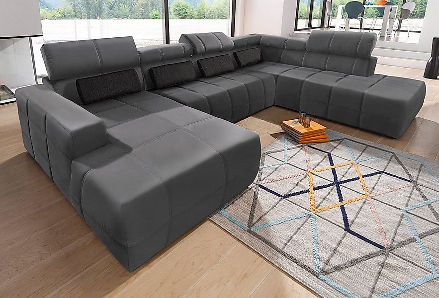 DOMO collection Wohnlandschaft "Brandon, whlw. mit Sitztiefenverstellung, w günstig online kaufen