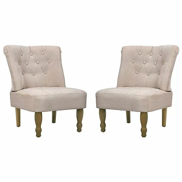 vidaXL Französische Sessel 2 Stk Creme Stoff Modell 1 günstig online kaufen
