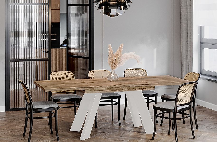 Endo-Moebel Esstisch "Coso Kaschmir" 130-210cm ausziehbar, erweiterbar, Kas günstig online kaufen