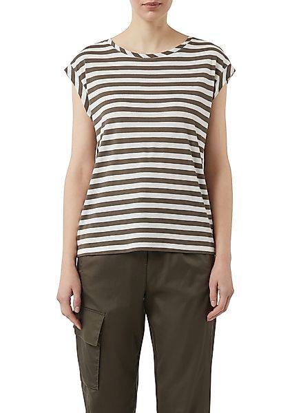 Comma T-Shirt mit Streifen Muster günstig online kaufen
