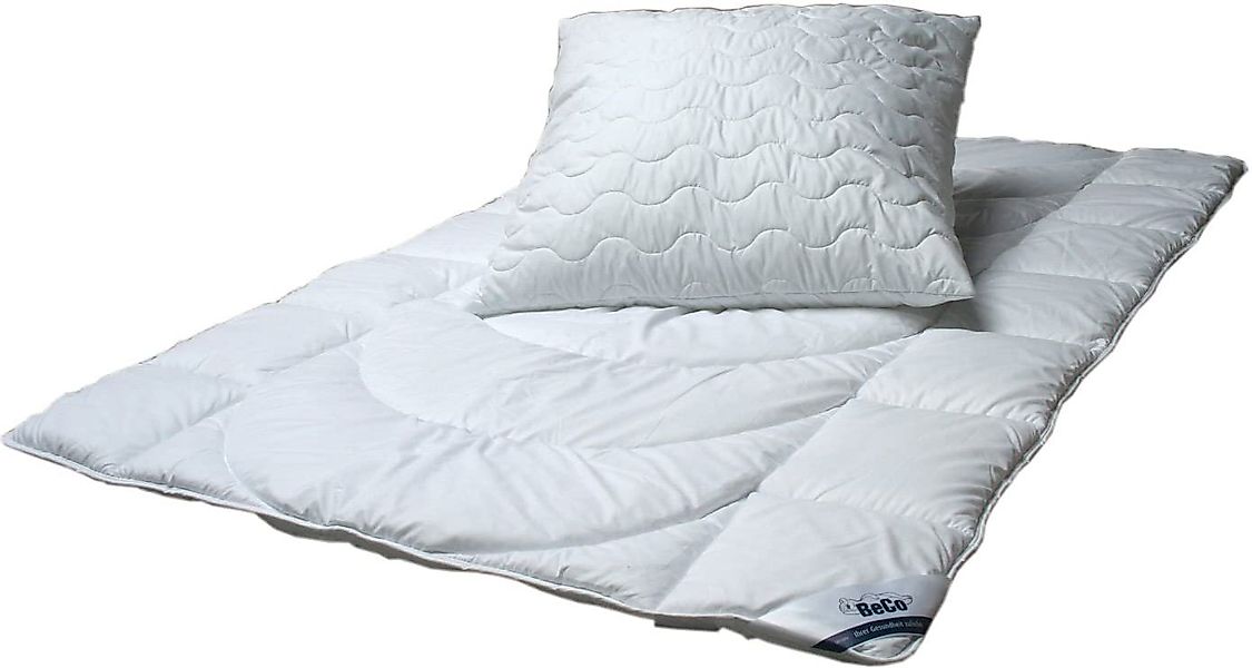 MeineMatratze24 Ganzjahresbettdecke + Kopfkissen WOW-SET, Füllung: Klimafas günstig online kaufen